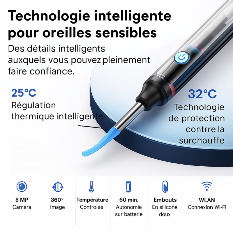 Netto’Oreille - Nettoyeur d’Oreilles Intelligent HD